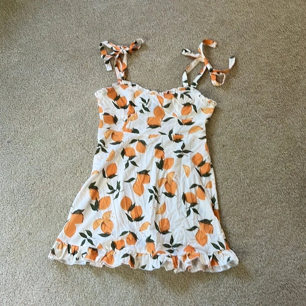 NWOT Lemon Print Mini Dress by Cider, medium - Picture 6 of 7